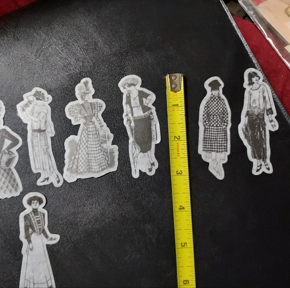25 pcs. Women Figures Vintage Stickers. Random. Scrapbooking, Journaling, Books